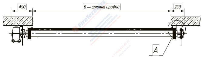 Чертеж Секционные противопожарные ворота